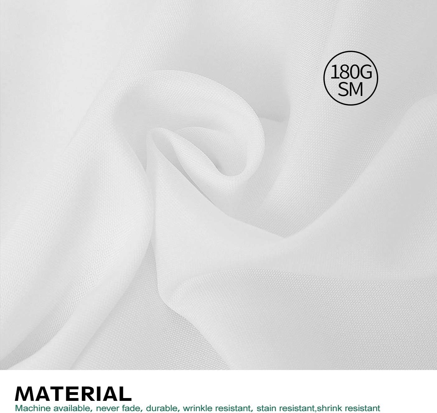 Surmente White Rectangle Tablecloth 60 x 102-inch Rectangular Polyester Table Cloth for Weddings, Banquets, or Restaurants