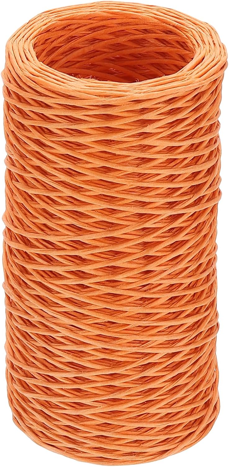 uxcell 164 Feet Floral Wire, 1mm Vine Bind Wire for DIY Crafts Flower Bouquet Christmas Wreaths Orange
