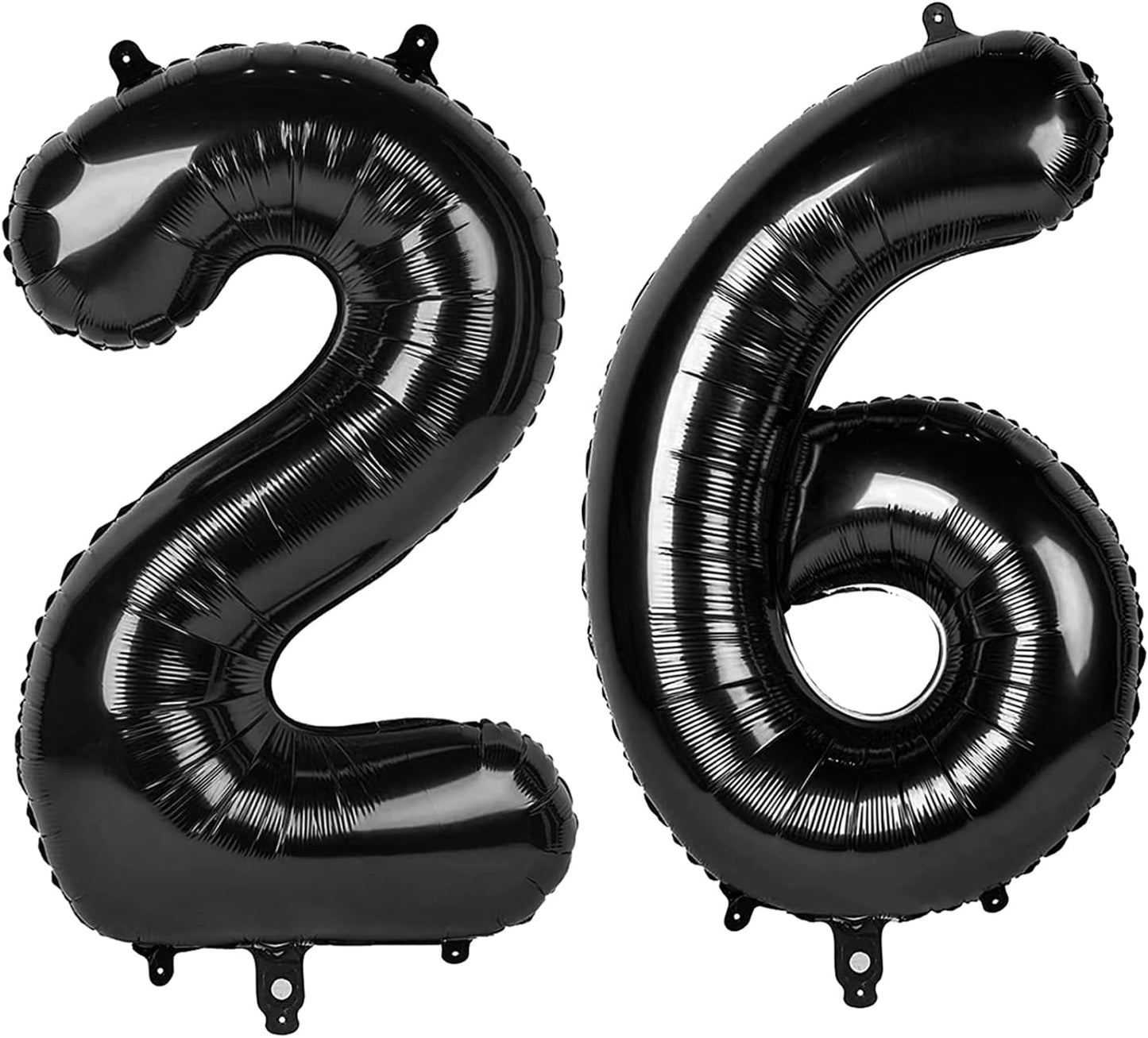 Black Number 26 Balloon, 40 Inch, Birthday Party Decorations, Graduation Party Supplies
