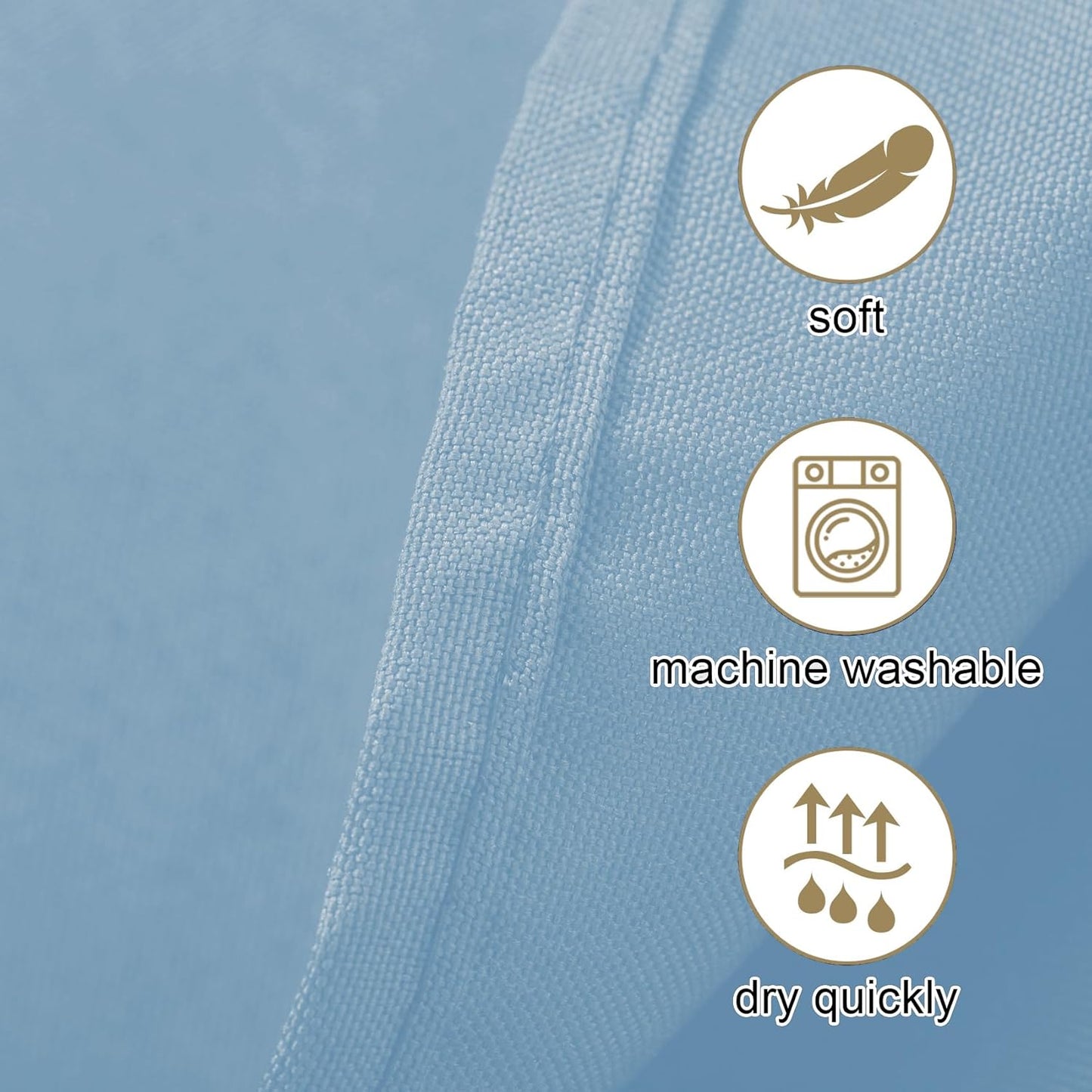 Ascoza 2pack 90x156 Inch Blue Mist Rectangular Tablecloth 8 Feet Table Cloth in Polyester Fabric for Wedding/Banquet/Restaurant/Parties