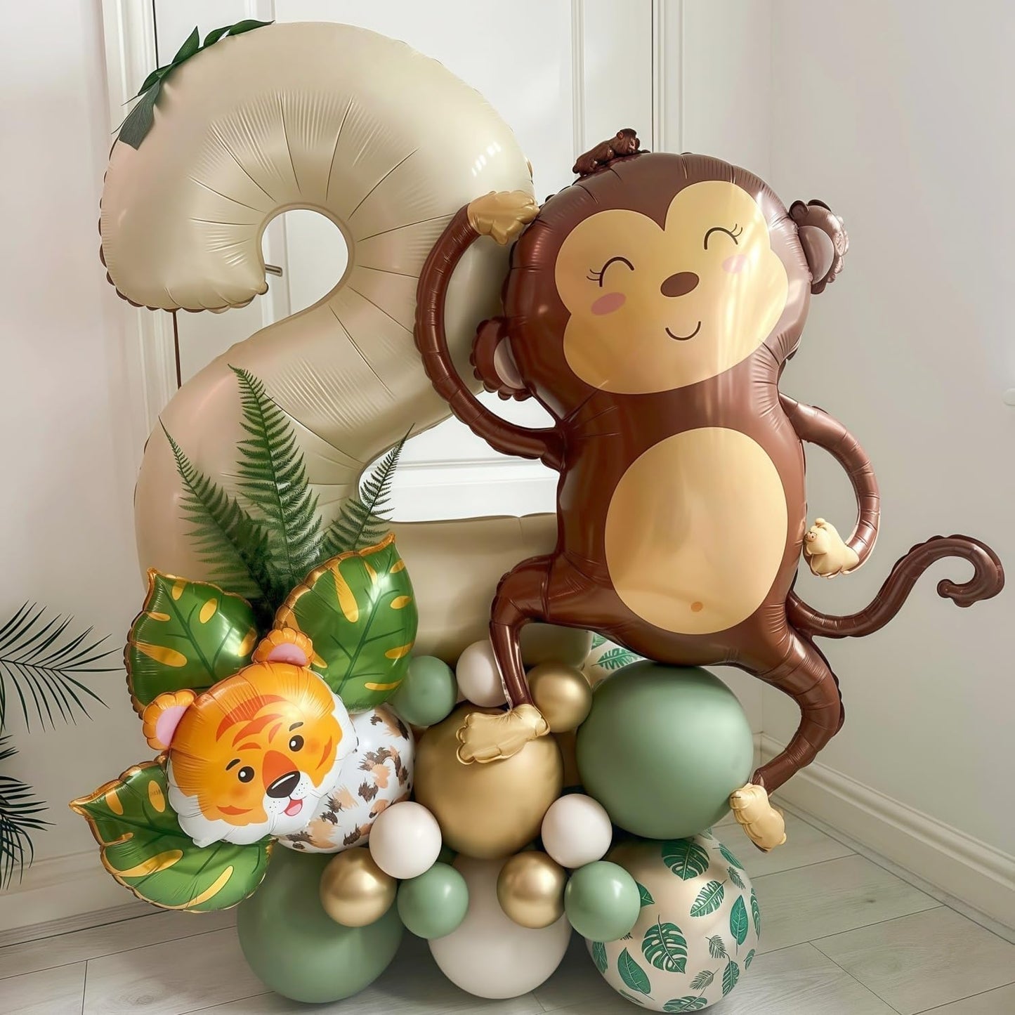 Cream 9 Balloon Number 40 Inch Cream White Number 9 Balloon Helium Mylar 9 Balloon for Birthday Party Decoration