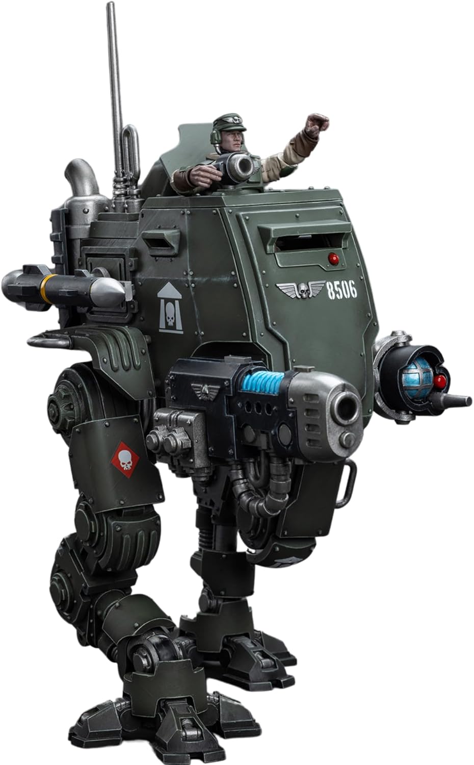 JOYTOY Warhammer 40K Action Figure Astra Militarum Cadian Armoured Sentinel Collection Anime Model 1/18 for Unisex, Adult, Christmas, Birthday Gift