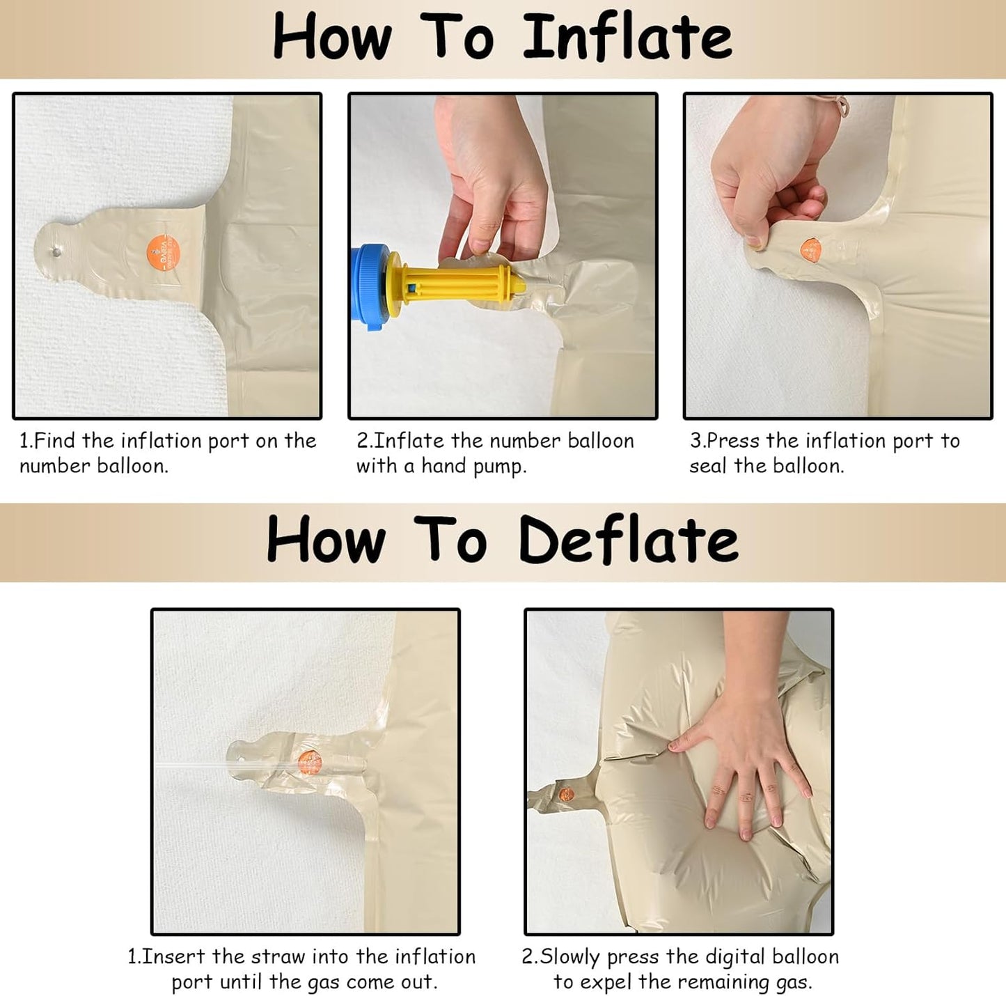 40 Inch Letter Balloons H, Big Custom A-Z Alphabet Foil Name Balloon Cream White, Self Inflating Beige Customize Helium Balloon Letters H for Women Girls Happy Birthday Oh Baby Shower Party Decoration