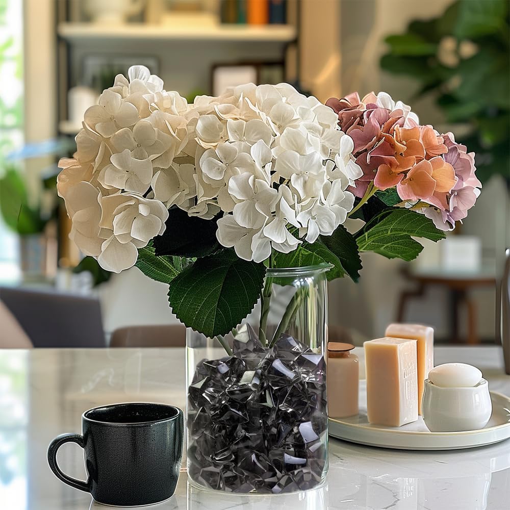 HappyFiller Halloween Decoration 160 Pack Gray Fake Crystal Ice Stone,Acrylic Rocks Gems,Grey Vase Fillers Diamond Cube,Table Scatters,Arts Craft,Wedding Centerpieces,Party Event Decor,Fishbowl