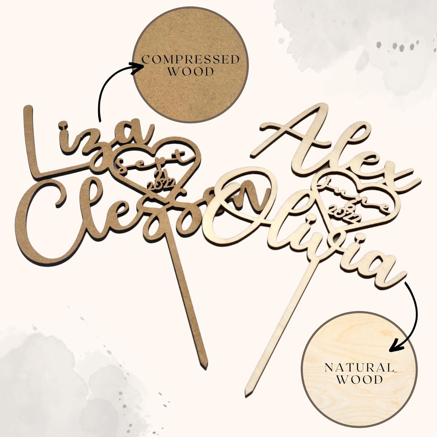 Wedding Cake Toppers, Wedding Cake Toppers Bride and Groom, Custom Cake Topper, Customize Your Own Anniversary Mr and Mrs Cake Topper (Design 3)