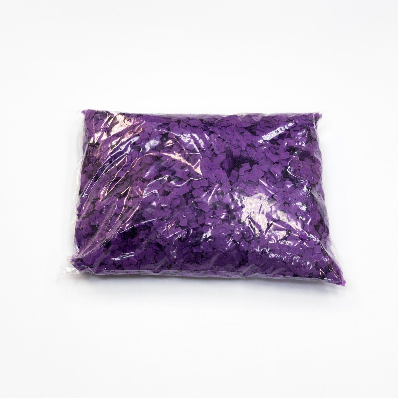Biodegradable Tissue Confetti Squares, Purple Color – Ultimate Confetti Fluttering Tissue Paper Squares for Confeti Cannon and Launcher Use, Table Decorations, and More (20 Handfuls per Bag, 1 lb)