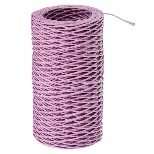 PATIKIL 164 Feet Floral Bind Wire Wrap Twine, 1mm Florist Wire Iron Wire Paper Covered Vine Wrapping Binding Wire for Flower Bouquets, Purple