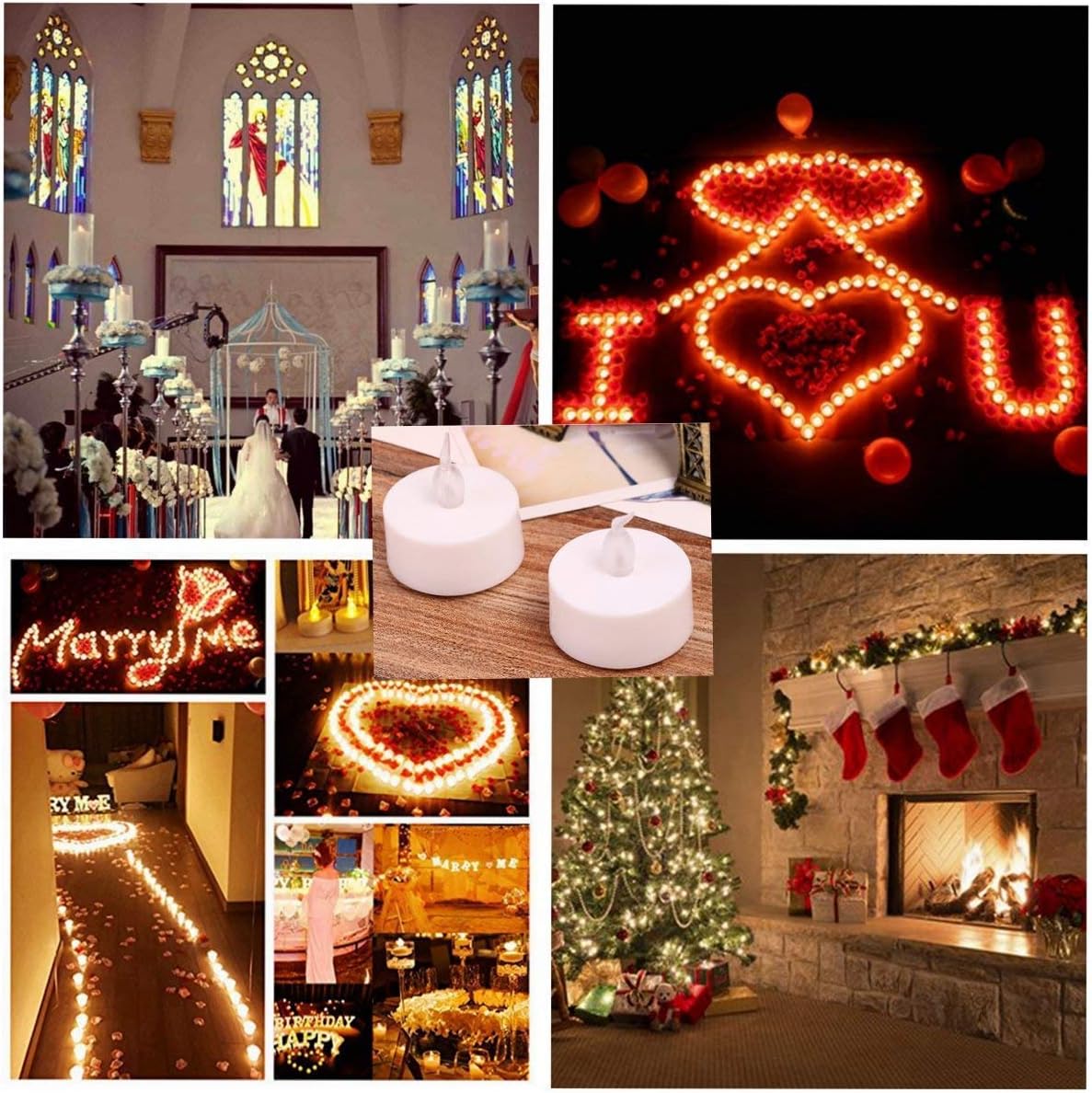 Nancia Tea Lights, 150PACK Flameless LED Tea Lights Candles, Flickering Warm White, 200 Hours Battery-Powered Tea Light, Ideal Party, Wedding, Birthday, Gifts Home Decoration