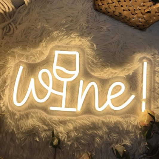 Acrylic Wine Neon Sign for Wall or Window Background Decor,LED Dimmable Bar Neon Decorative Cocktails Light Handmade Art Lamp for Home Pub Wedding Party Bar Studio,Warm White,5V USB Powered