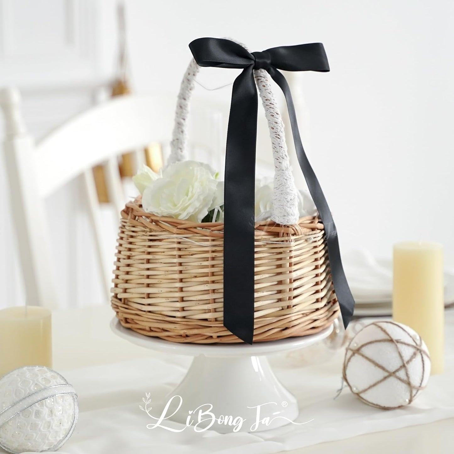 50 PCs Black Bow Decor 5.5'' Satin Bows with Long Tail, Twist Tie Bows for Craft, Packaging Ribbon Bows, Premade Bows for Cake Decorating, Gift Bows for Treat, Wedding Favor, Party