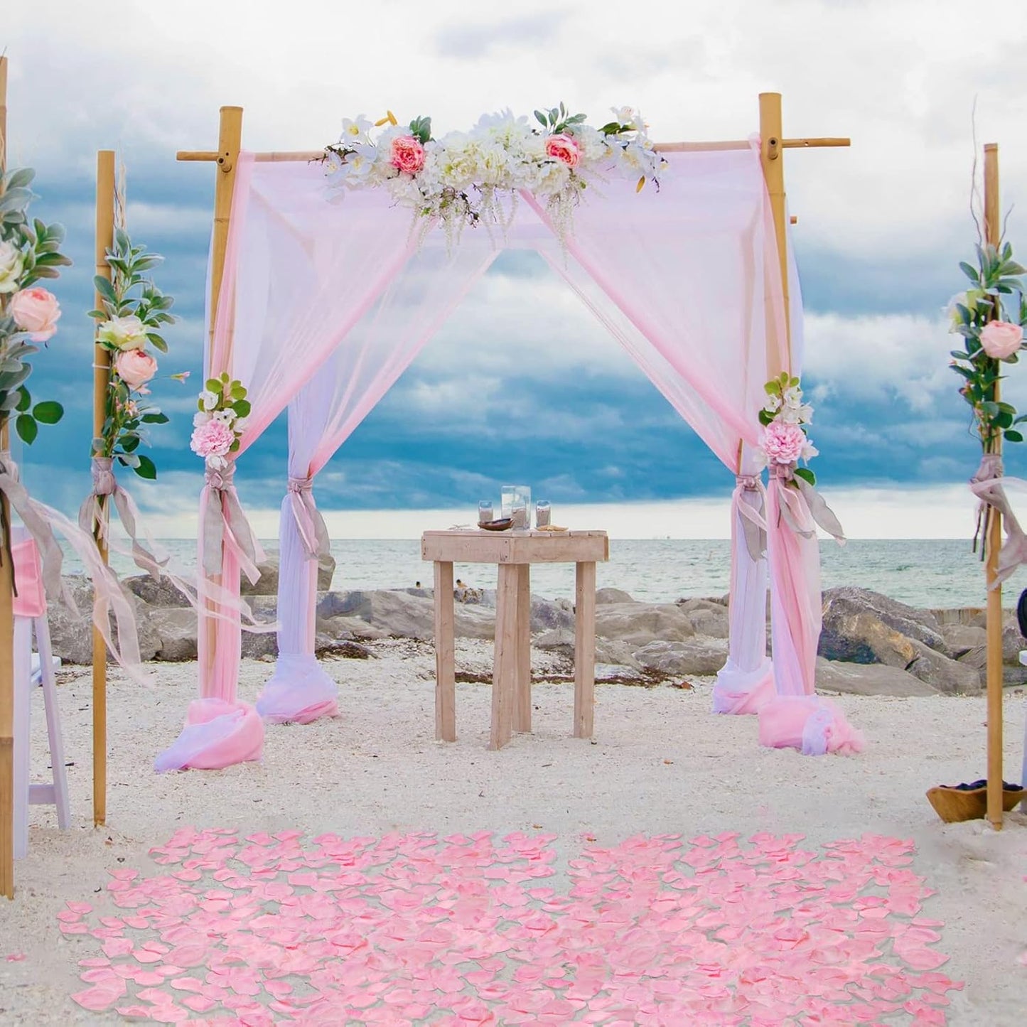 Ouddy Decor 5000 Pcs Rose Petals Artificial Flower for Valentine's Wedding Decor Romantic Night Event Anniversary Shower Engagement Party Home Decorations, Pink