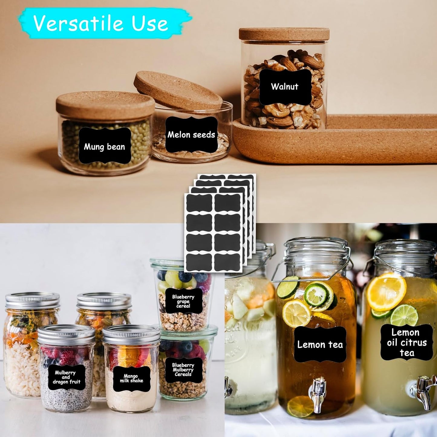 20 Pack Mini Chalkboard Signs for Food Buffet Table Reusable Catering Labels with 10 PCS Wooden Rustic Stands, Party Buffet Food Tags, Small Chalk Board Sign Holders for Wedding Birthday Bakery