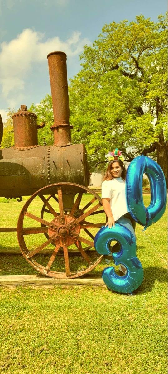 Blue 40 Inch 0 Number Balloons, 0 Decorations for 10 20 30 40 50 60 70 80 90 100 Birthday, 2026 Blue Foil Giant Birthday Graduations Anniversary Party Balloon