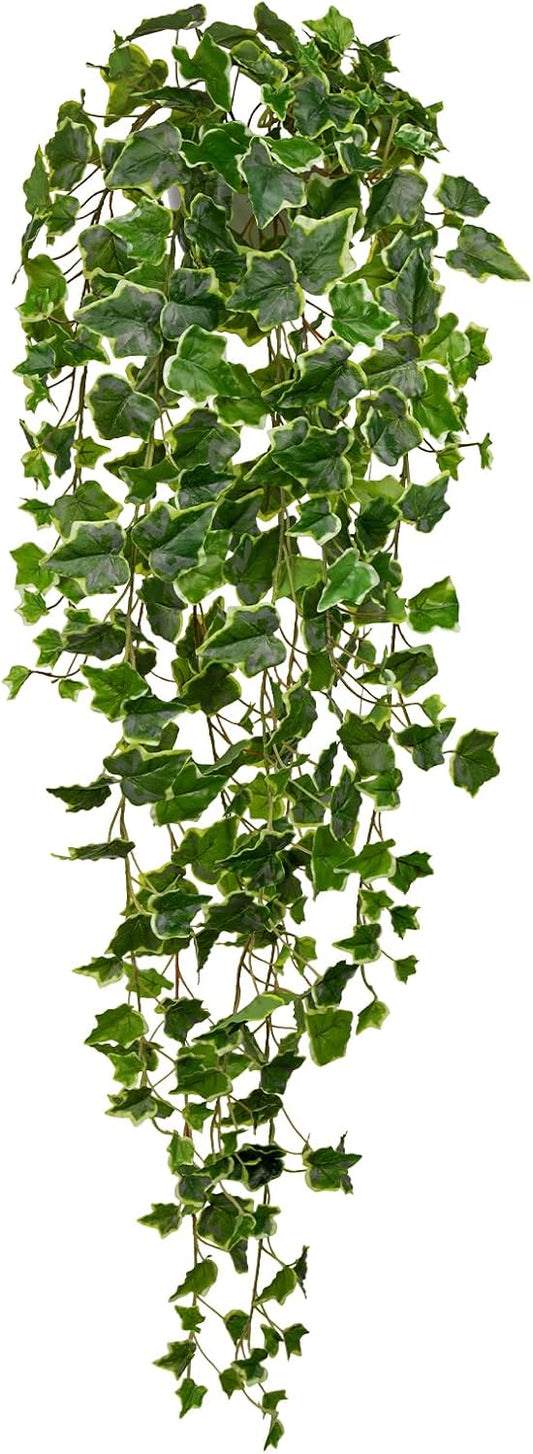Hollyone Artificial Hanging Plants Wall Potted 47.2" Fake Ivy Vine Faux Ivy Leaves Hanging Greenery Plants for Wall Home Bedroom Indoors Outdoors Garden Patio Decor