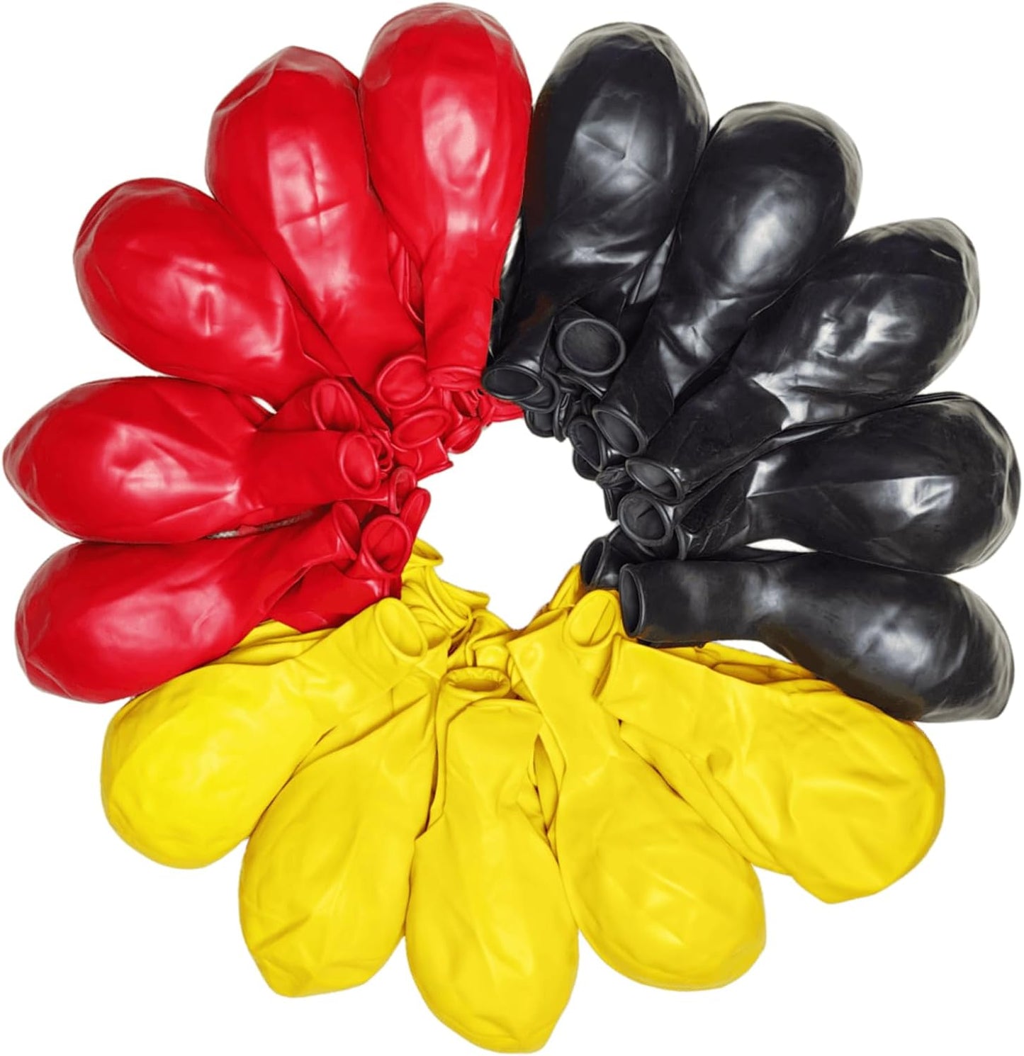 90 Pack red Yellow Black Balloons 100 of each of the 3 colors 18 inch Large Red Yellow Black Latex Party Balloon Bulk for Various Party Events Decorations