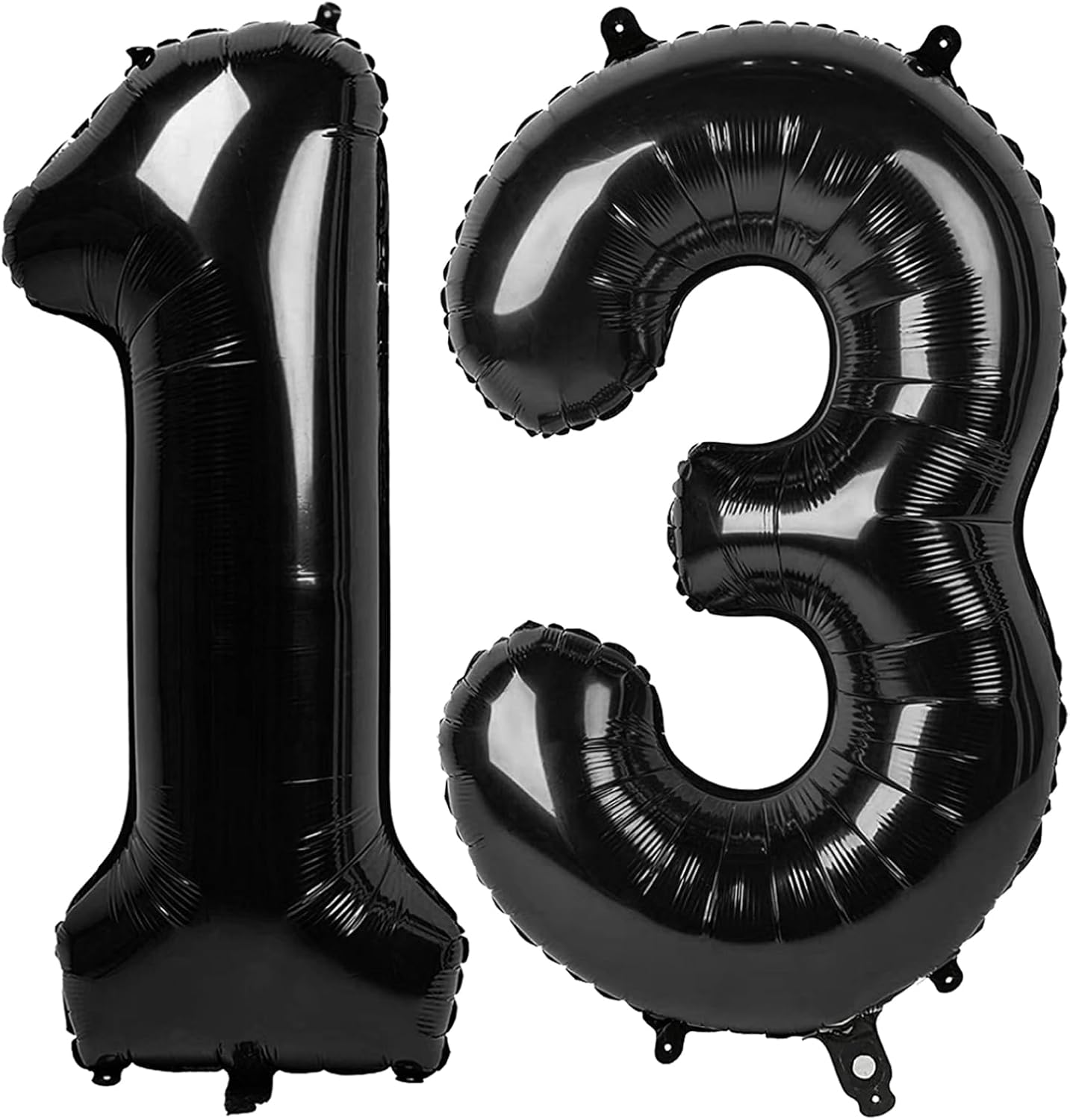 40 Inch Black 13 Large Number Balloon, 13 31 Black Birthday Party Decorations, Numbers 13 31 Foil Balloons for Anniversary Graduations Celebration Supplies