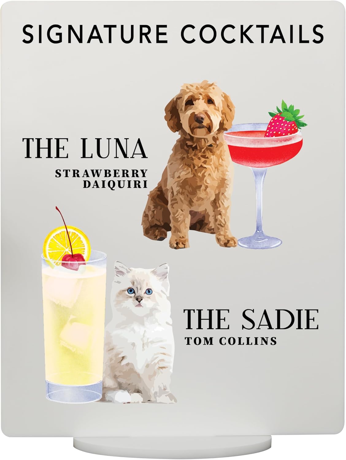 Pet Signature Drink Wedding Signs
