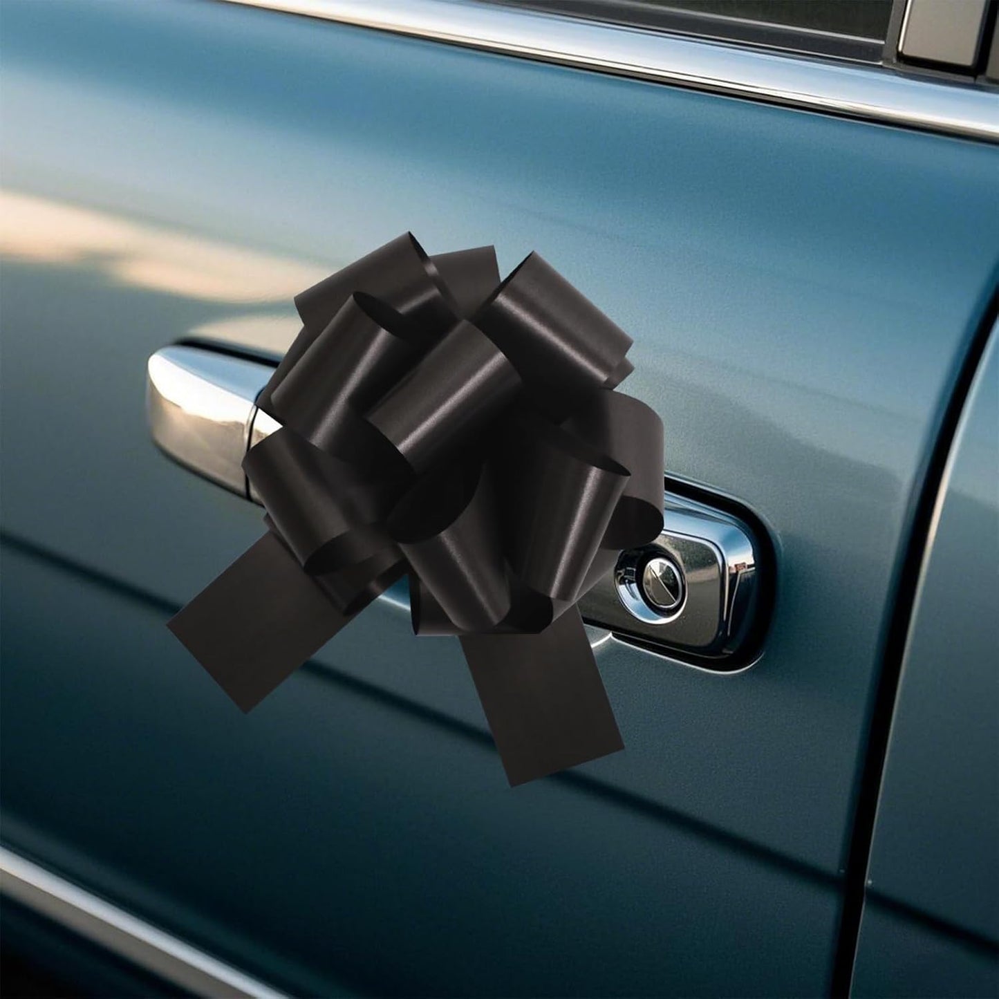 12 PCS 6 Inch Black Pull Bows - Perfect for Gift Wrapping, Wedding Decor, Car Bows, Birthday Parties, Christmas and Valentine's Day