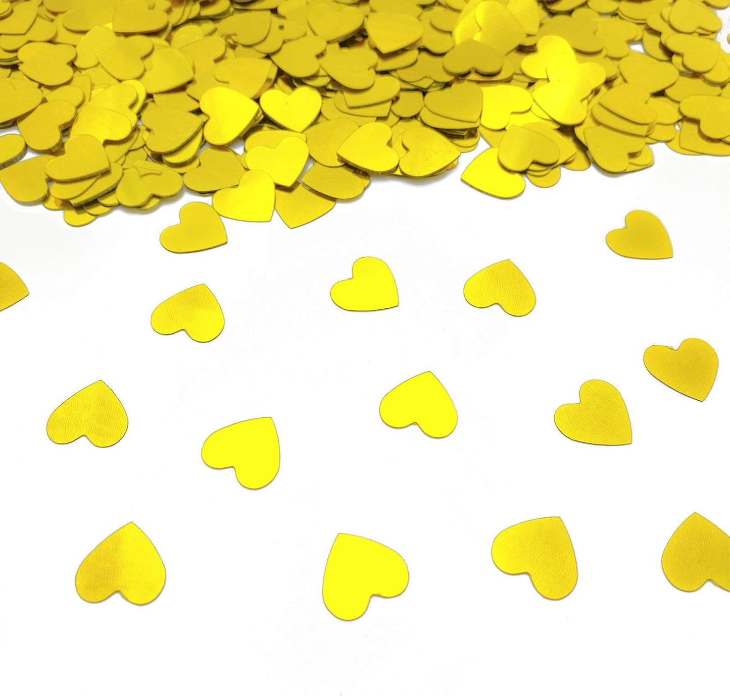 Heart Confetti Valentine's Day Table Confetti Metallic Foil for Party Wedding Happy Birthday Baby Showe Bridal Shower Festival Theme Party Decorations Supplies(Gold)