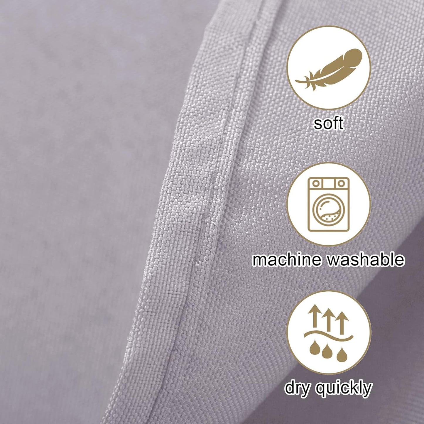 Ascoza 2pack 108 Inch Silver Round Tablecloth in Washable Polyester Fabric for Wedding/Banquet/Restaurant/Parties