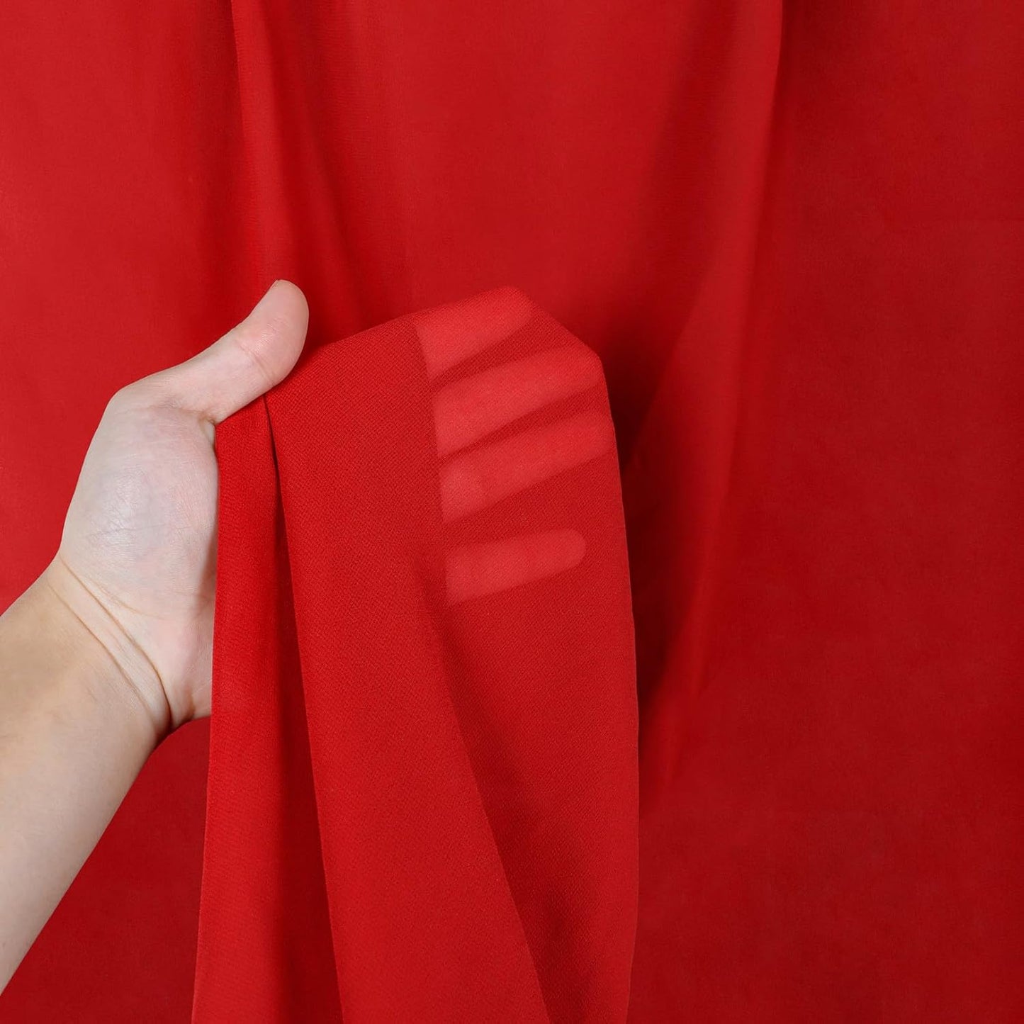 DUOBAO Chiffon Ceiling Drapes 20ft Red Wedding Backdrops Sheer Backdrop Curtains for Reception Wedding Ceremony Dark Red Sheer Arch Drapes Fabric Event Party Supplies 6 Panels 5×20ft