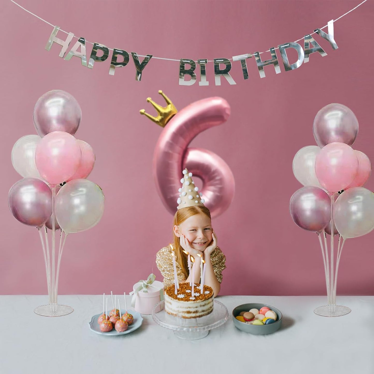 10 Set Balloon Stand Kit - Balloon Sticks With Base for Table Balloon Centerpiece Decorations for Birthday Graduation Gender Reveal Baby Shower Party Decorations