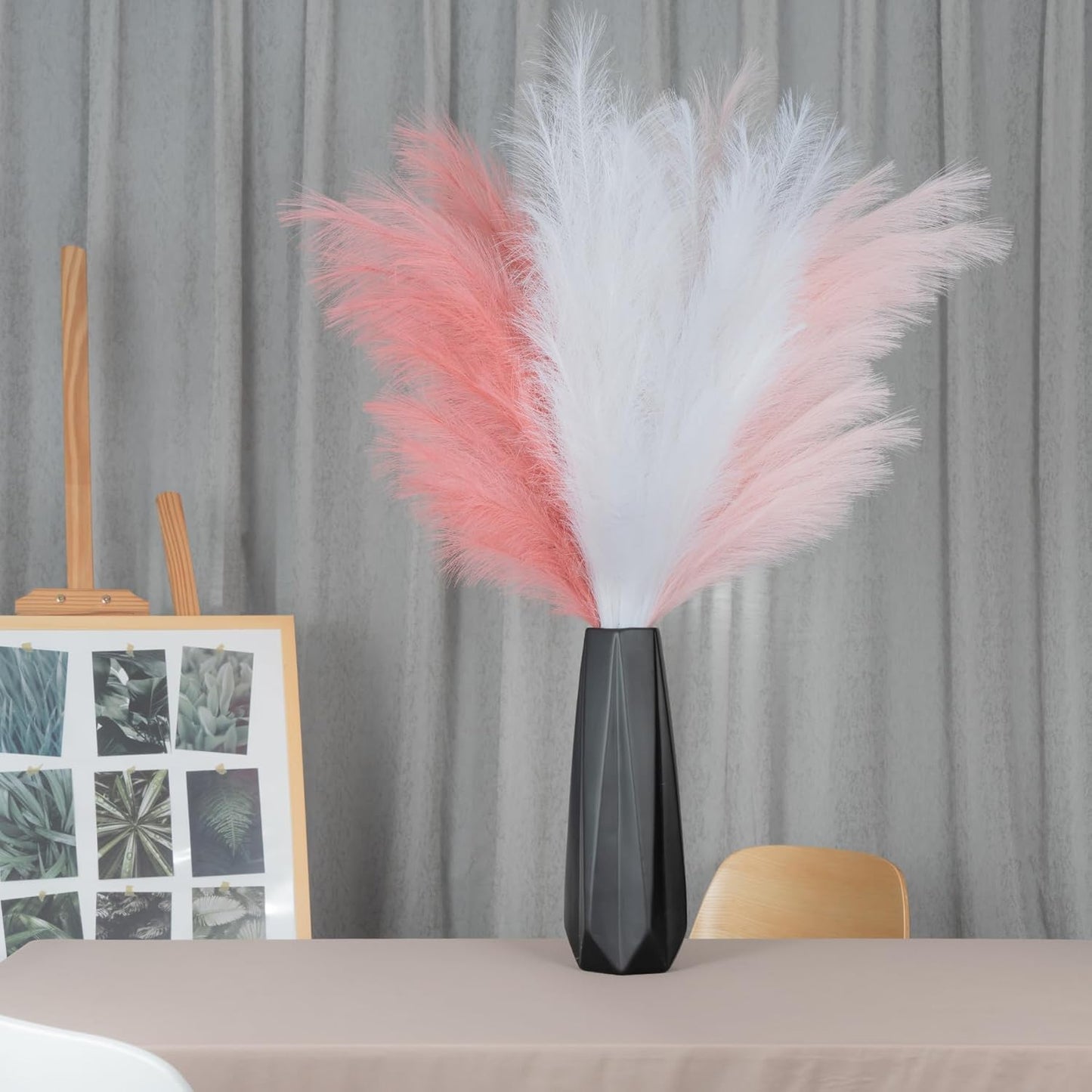 Pampas Grass Decor Tall, 43"/110cm Faux Pampas Grass 6 Stems Large Pompass Grass Branches Tall Bulk Boho Flower Arrangement for Home Room Wedding Party Decor