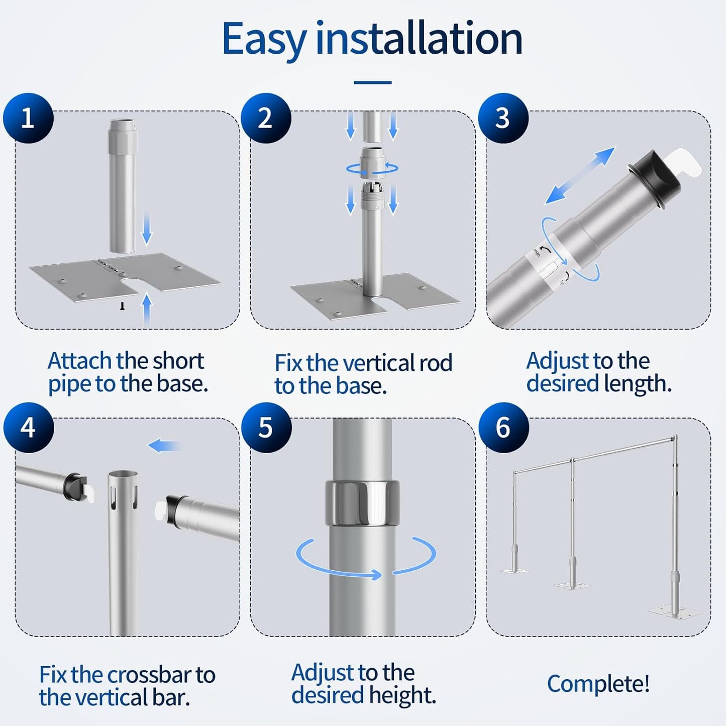 Pipe and Drape Backdrop Stand, 20x10ft Heavy Duty Adjustable Background Frame with Metal Base, Back Drop Holder for Parties Photography Wedding Photoshoot Decoration