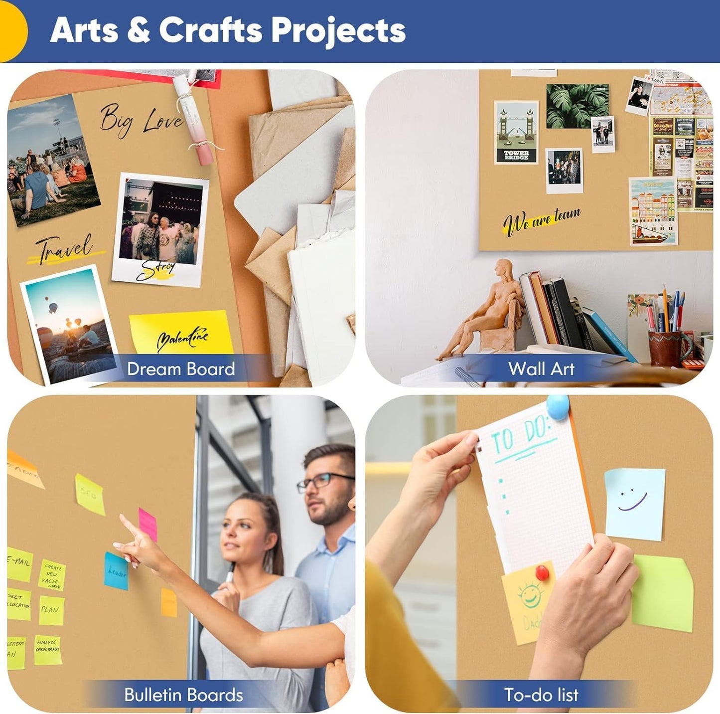 Vanhench 36"x 2400" (200') Large Brown Wrapping Easel Paper Roll, Bulletin Board Paper, Art Packing Moving Shipping Poster Supplies, Floor Covering Crafting Drawing Table Runner 70GSM 55LB