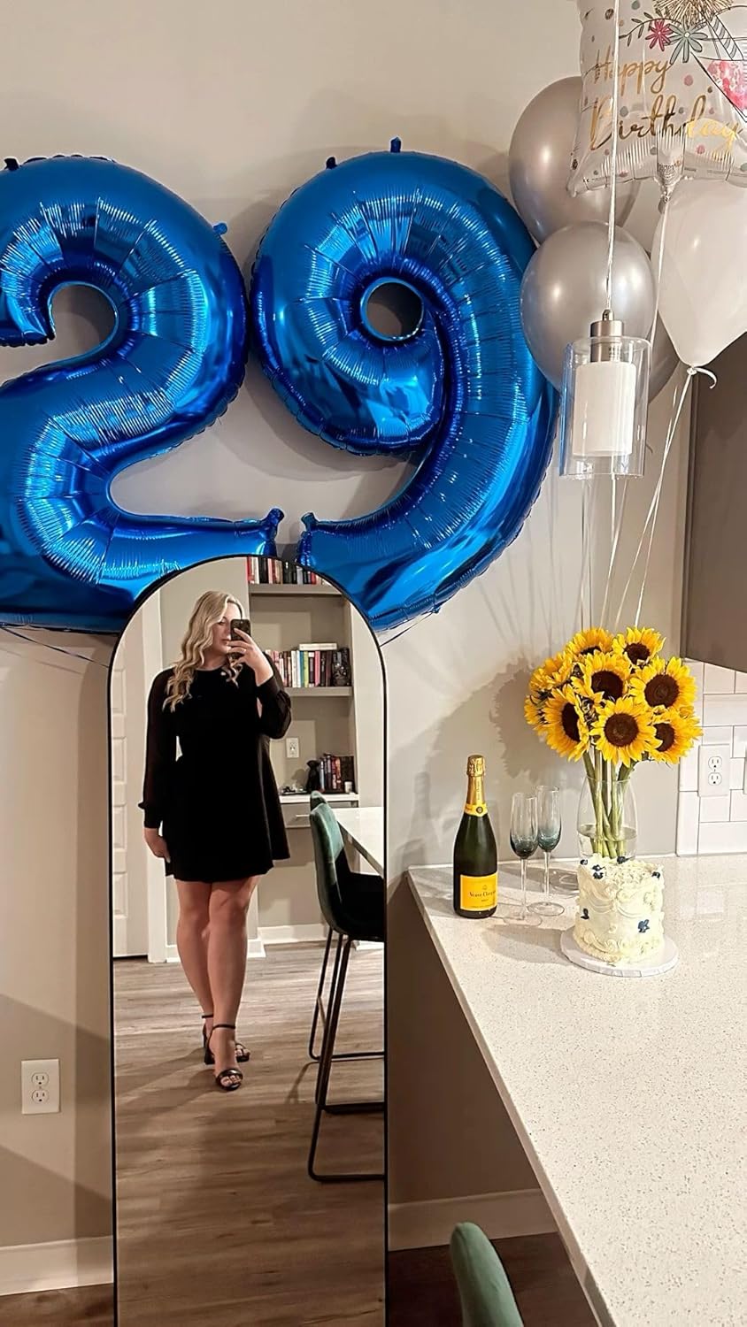 40 Inch Big Dark Blue 9 Balloon Number Large Foil Helium Number Balloons 0-9 Jumbo Giant Happy 9th Birthday Party Decorations for Boy or Girl Huge Mylar Anniversary Wedding Party Supplies