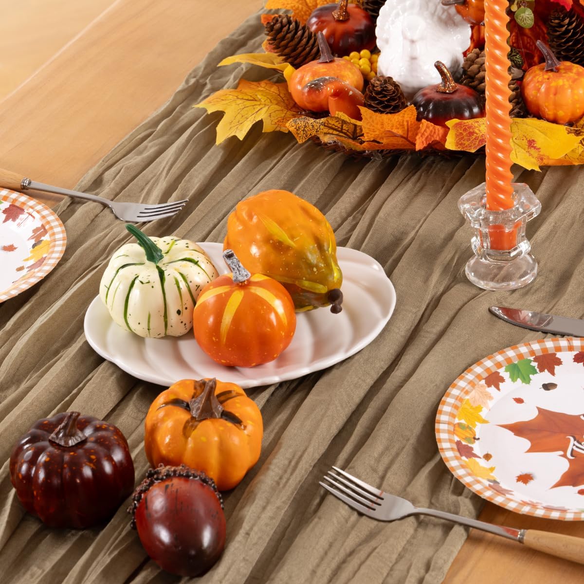 Nude Cheesecloth Table Runner Fall Table Runner Boho Gauze 120 Inches Coffee Cheese Cloth Fall Table Decorations for Thanksgiving Wedding Bridal Baby Shower Tea Party Decor