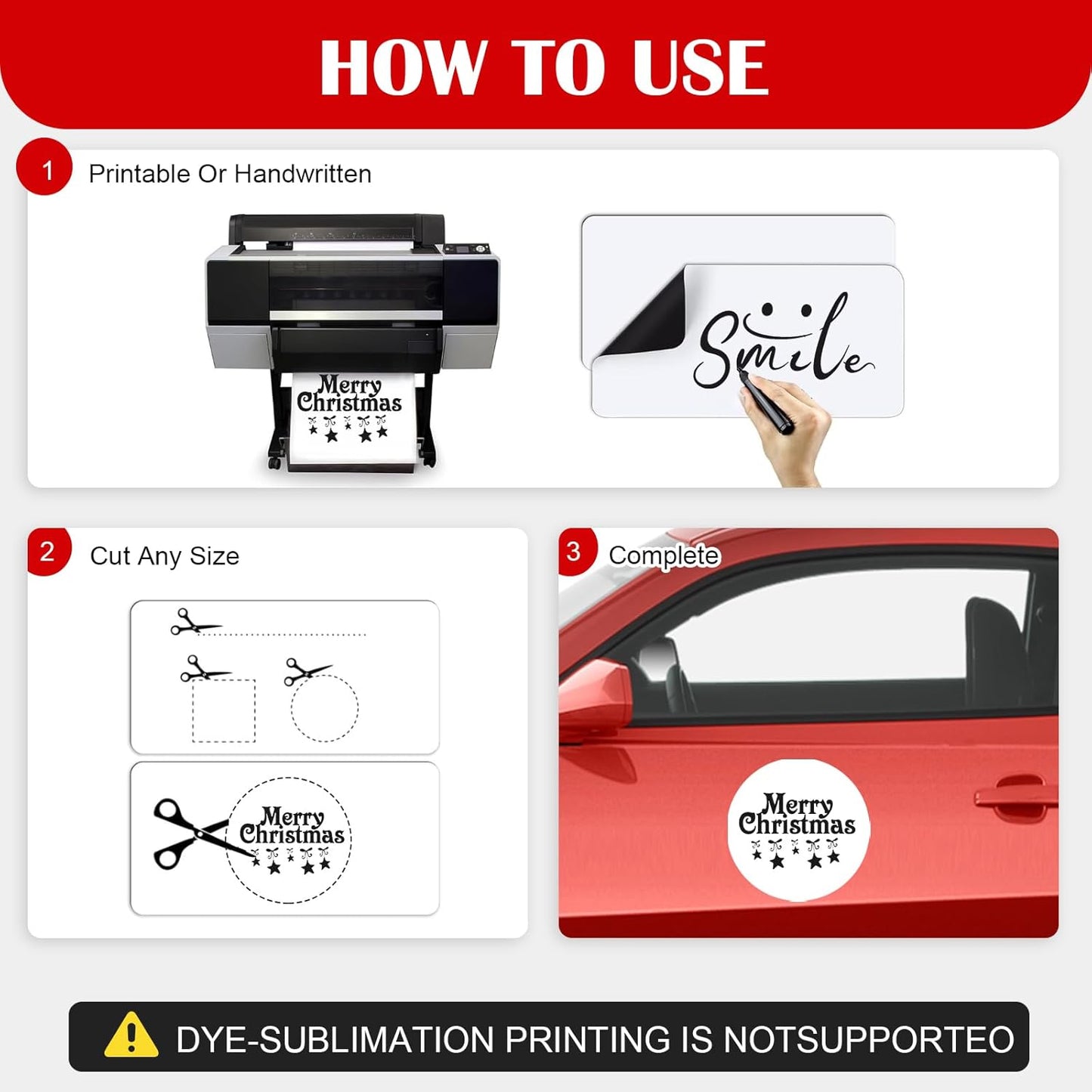 Thaibear Blank Car Magnets, 17" x 12", 2 Pack Car Door Magnets Signs for Vehicle, Rounded Corners Blank White Flexible Magnet Sheet Stickers for Car to Advertise Business and Personalized Decal