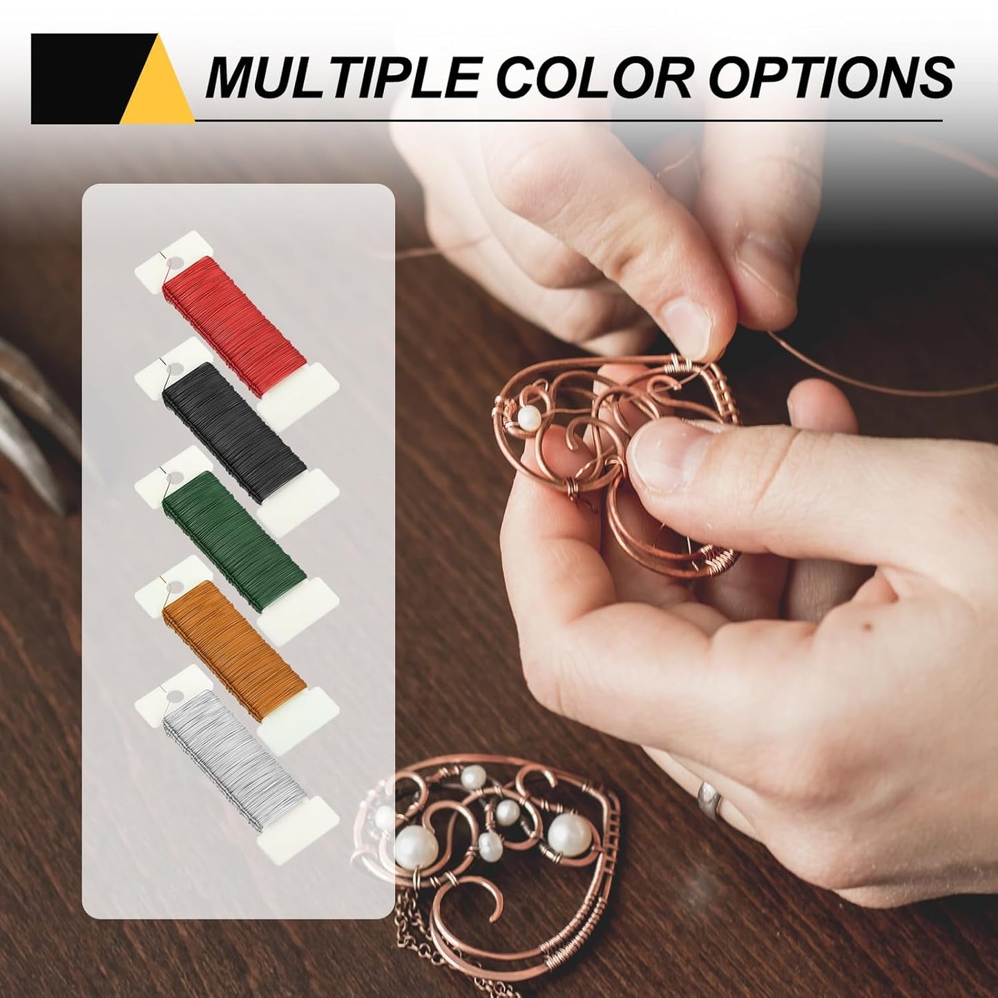 MECCANIXITY 114 Yards/345 Feet Metal Floral Wire 21 Gauge Red Flexible Paddle Thin Floral Wires for Craft, Christmas Wreath, Flower Arrangement, Wedding, Total 3 Roll