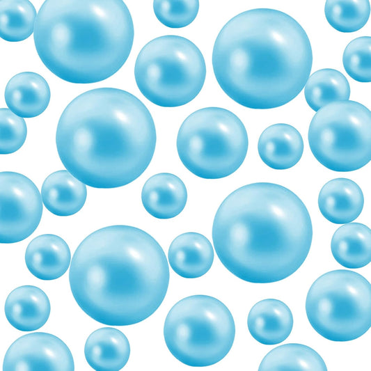 300Pcs Vase Filler Lightblue No Hole Faux Pearl Beads for Vase Filling Decorations, Candle Centerpieces, Wedding Centerpieces, Home Party Decor (8/14/20mm)