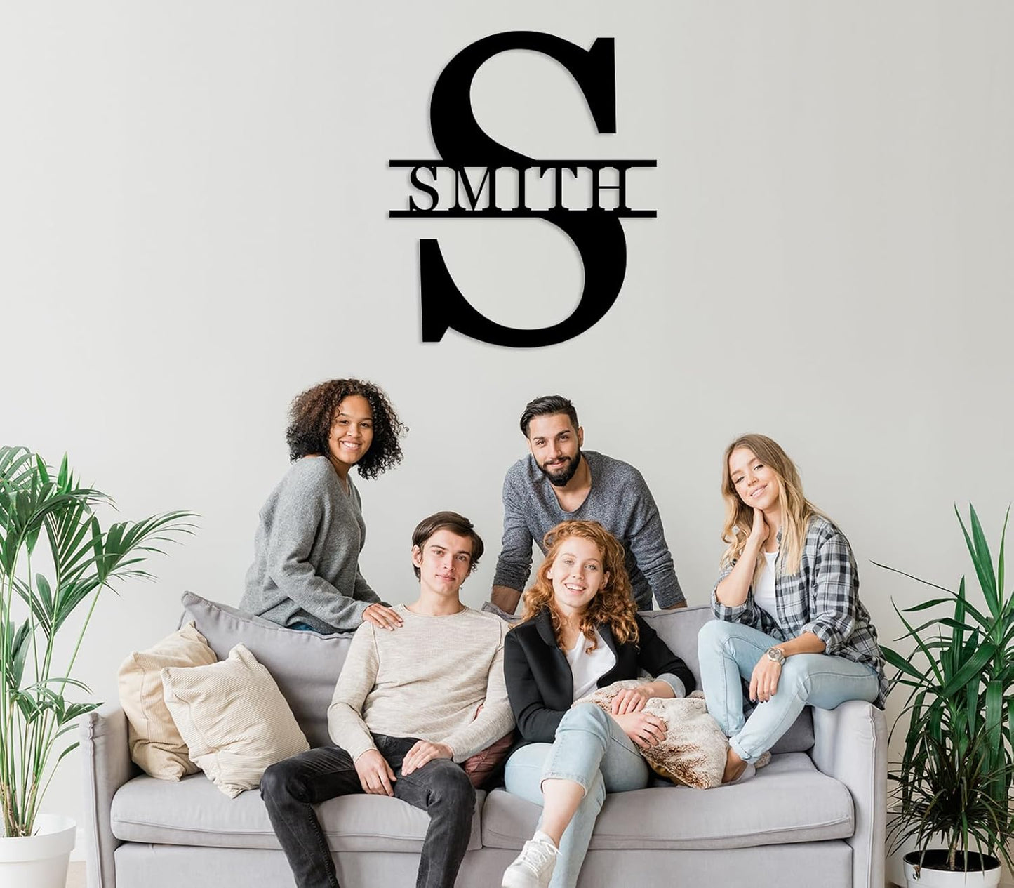 Personalized Metal Name Signs, Last Name Signs for Home, Custom Split Letter Names Sign, Initial Letter Wall Decor, Large Wall Decor, Anniversaries Wedding Present