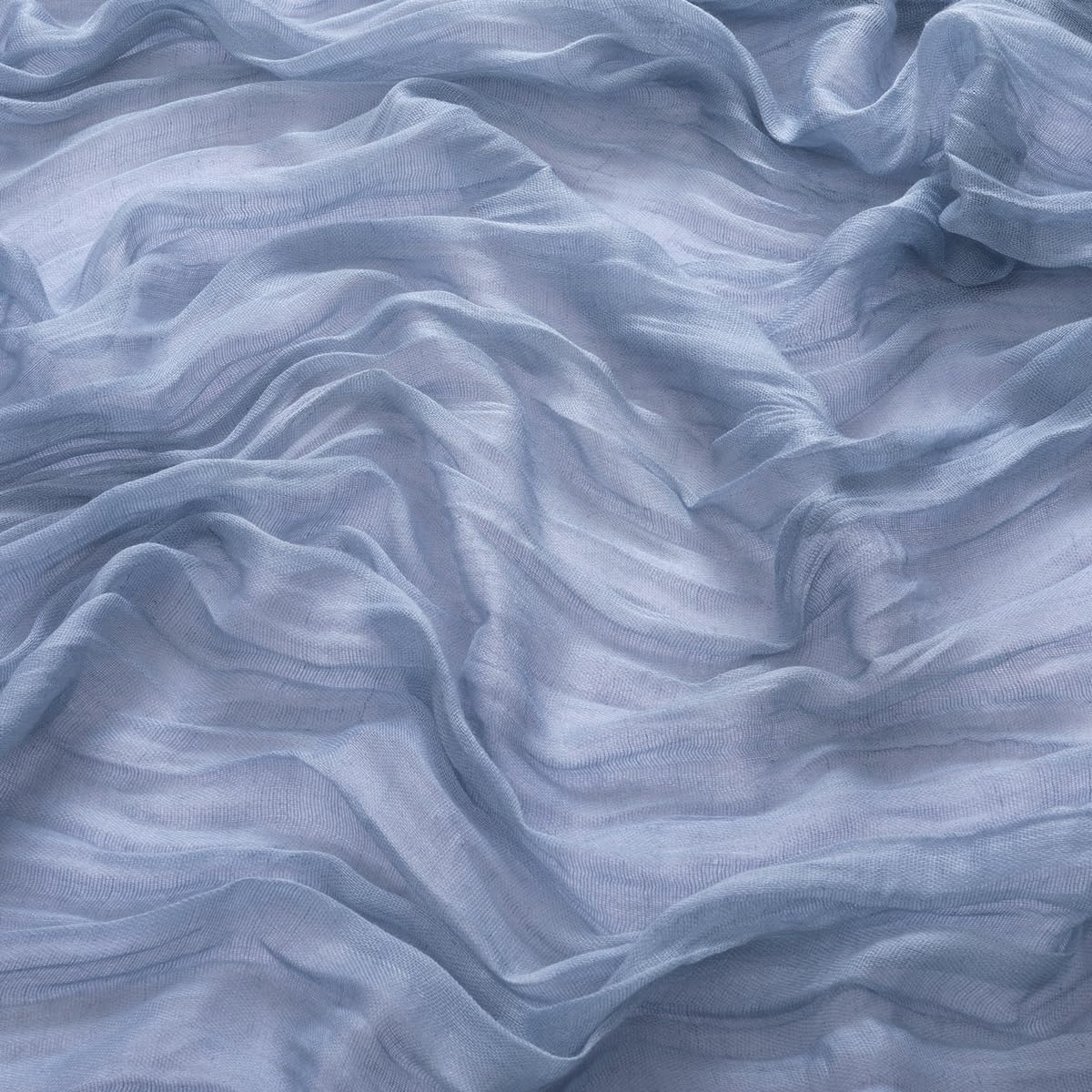 MLMW 10 Pack Dusty Blue Table Runner Cheesecloth Gender Reveal Boho Gauze Rustic Cheese Cloth Table Runner 160 inch Sheer 13.3ft for Wedding Party Baby Bridal Shower Birthday