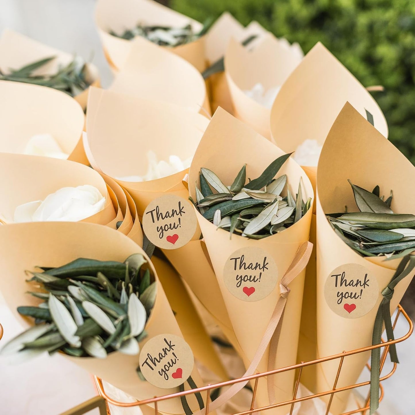 PATIKIL Dried Flower Confetti Cones, 30Pcs Paper Tapers Cone Holder with Dried Rose Petal / Sticker for Wedding Party Engagement Birthday DIY Decoration, Red/Purple