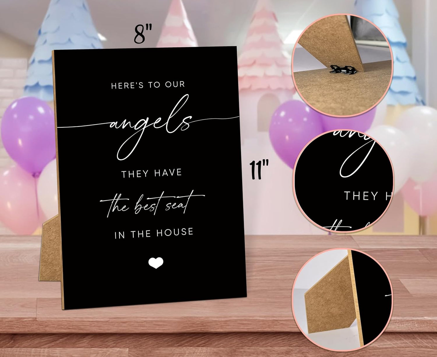 Funeral Sign, 8x11 Black Minimalist Style Loss of Loved One Memorial Sign, Funeral Decorations, Wedding Table Decor, Memorial Gifts For Loss of Loved One, Sympathy Gift, Bereavement Gifts -6