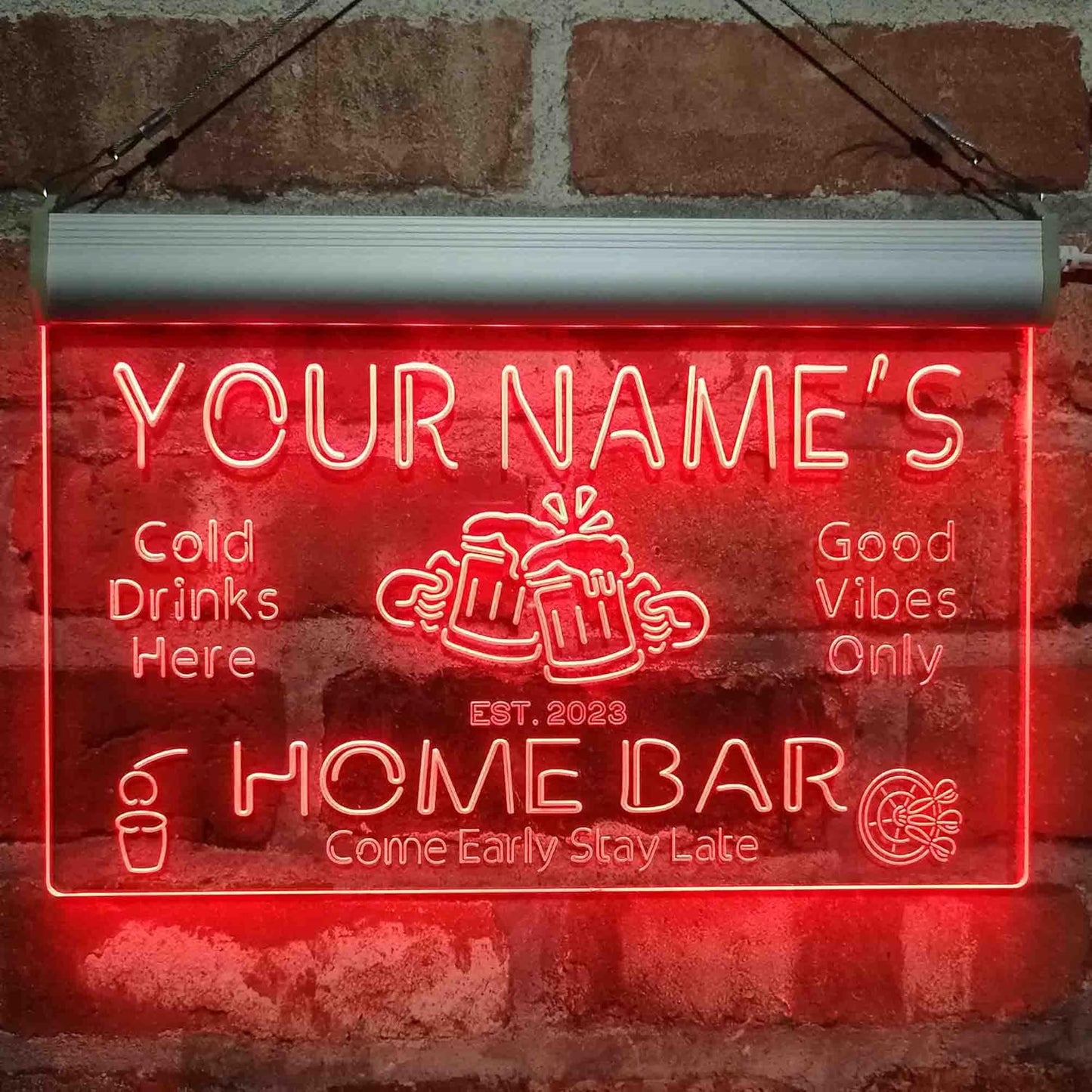 ADVPRO Personalized Your Name Custom Home Bar Beer Established Year Single Color LED Neon Sign 12 x 8.5 Inches st4s32-p11-tm-r