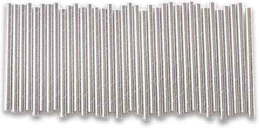 Paper Drinking Straws Cocktail Silver, Compostable Disposable Straws for Party, Bar, Decorations - 5.75" Short, 500 Count