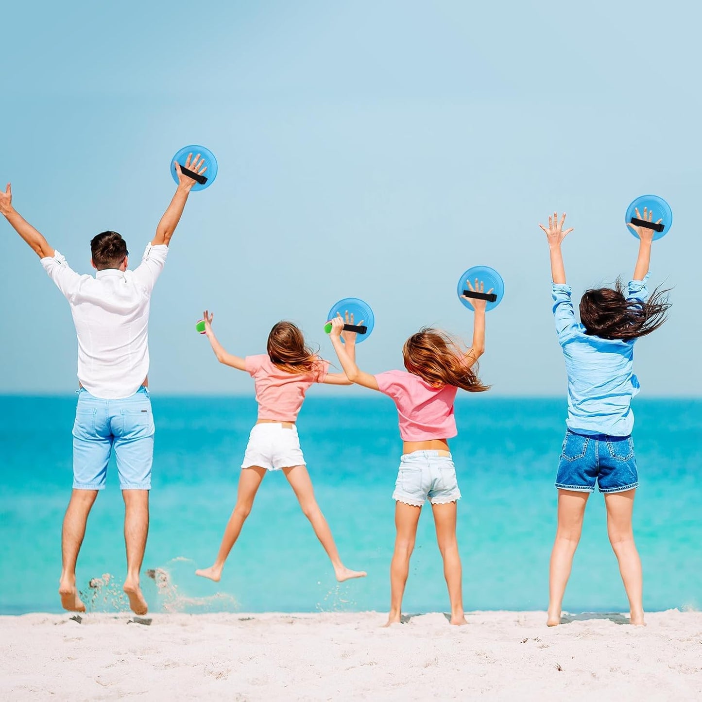 Ayeboovi Kids Toys Toss and Catch Ball Set with 6 Paddles 3 Balls Outdoor Games for Kids Beach Pool Yard Games Toys for 3-12 Years Old Boys Girls Kids Adults Family Birthday Gift