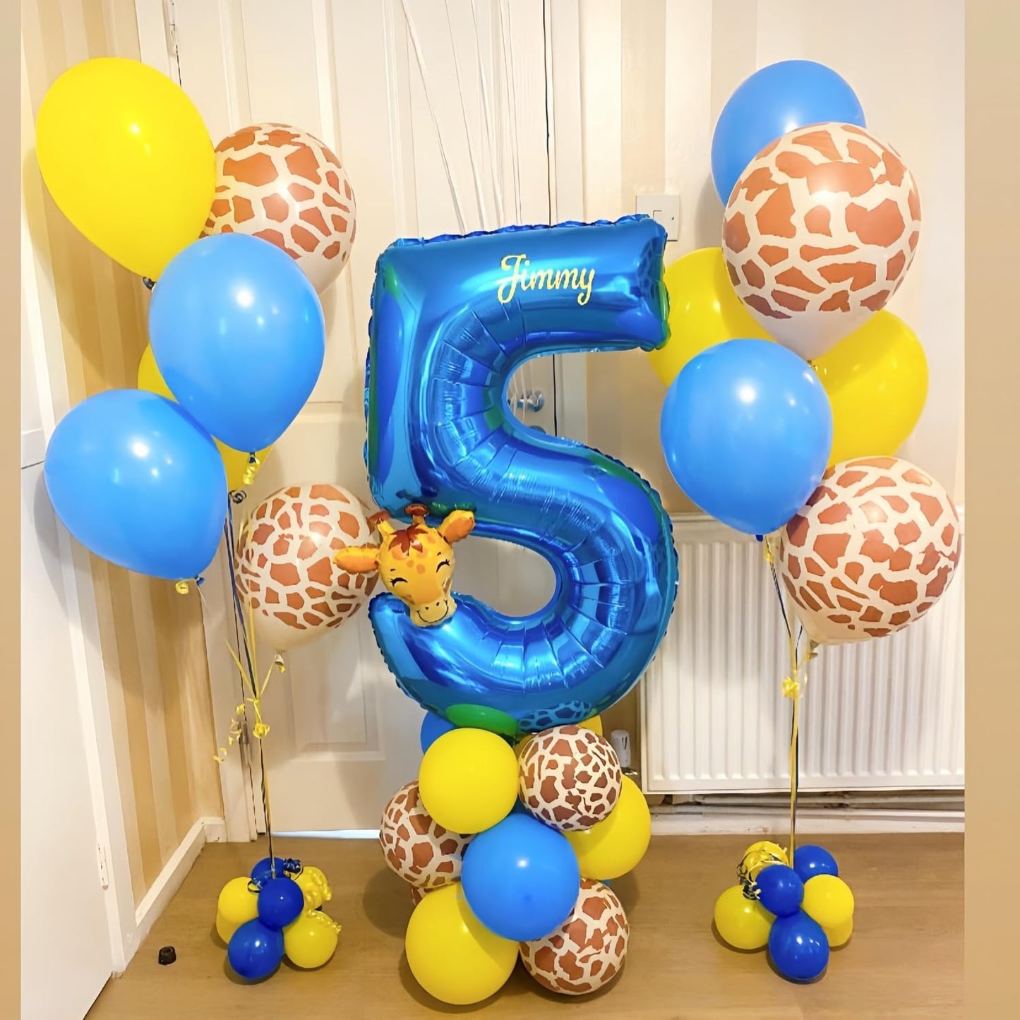 Blue 8 Balloon Number,40 Inch Number 8 Balloon Big Blue 8 Foil Mylar Helium Balloon for Birthday Party Decorations
