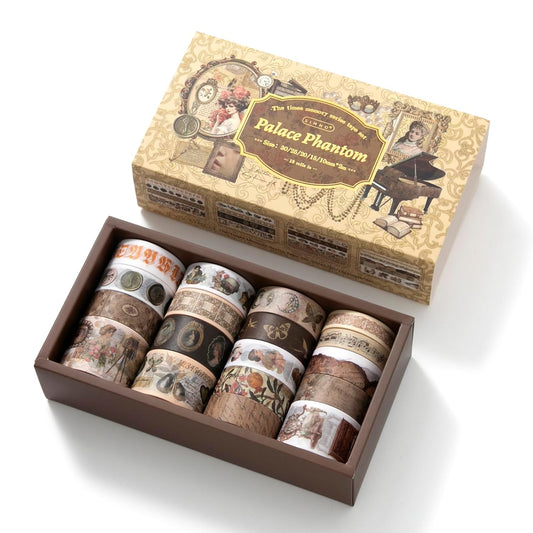 18 Rolls Vintage Victorian Washi Tape Set Journal Tape for Crafts and Journaling DIY Scrapbooking Supplies washi Tape for Scrapbooking Decorative Tape