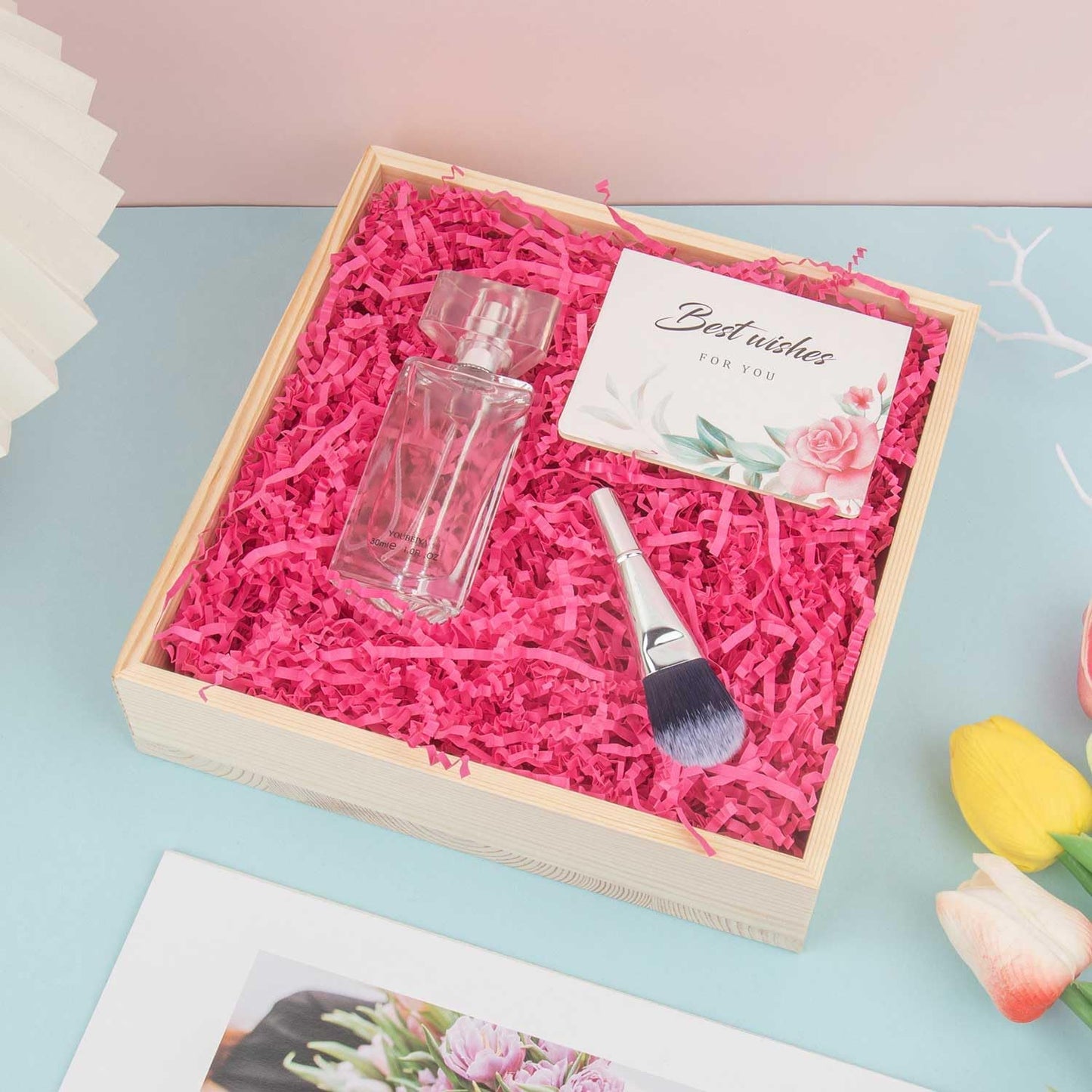 Caleihd Crinkle Cut Paper Grass Cushion Paper Streamer for Christmas Wedding Birthday Bridesmaid Engagement Craft Gift Boxes Bags Filler Decoration 4.5oz Hot Pink