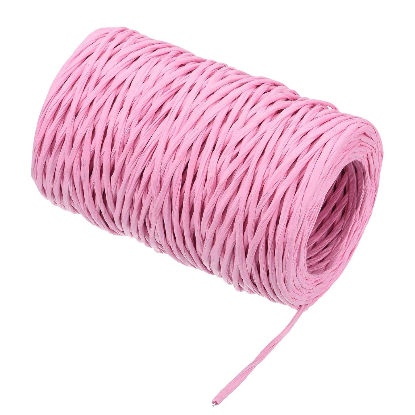 PATIKIL 164 Feet Floral Bind Wire Wrap Twine, 2mm Pink Paper-Wrapped Iron Wire for Flower Bouquets