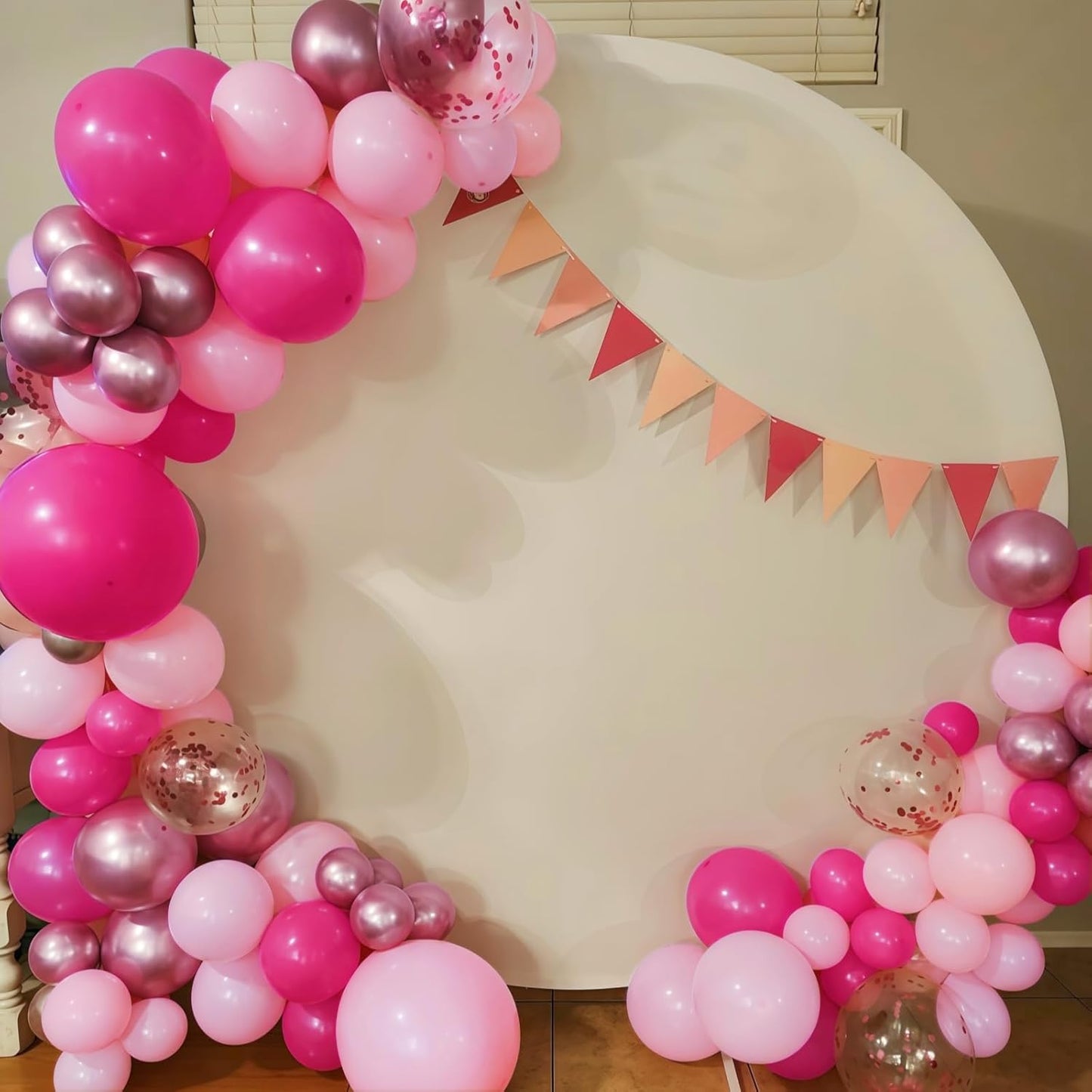 Hot Pink Balloons Set, 60Pcs 12 Inch Light Macaron Baby Pink Helium Balloon with Pastel Metallic Confetti Soft Pink Latex Balloons for Girls Birthday Princess Wedding Baby Shower Party Decorations