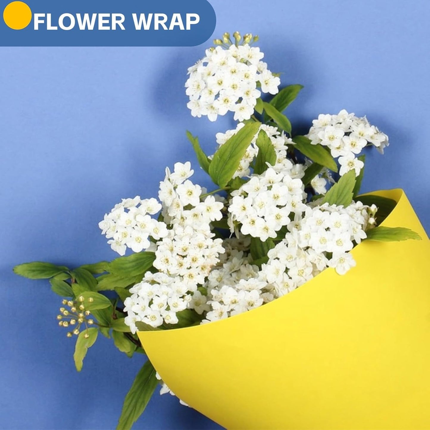 Halloween Wrapping Paper, 15"x900" Yellow Art Craft Poster Construction Bulletin Board Decorative Paper Roll for Gift Wrapping, Halloween, Birthday, Anniversary, Eid, Bouquet Flower Packing 80GSM 55LB