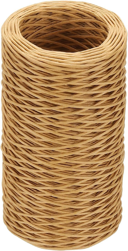 uxcell 55 Yards Floral Bind Wire Wrap Twine, 1mm Floral Wire Vine Bind Wire Rustic Craft Wire for DIY Projects Flower Bouquet Making Wreath Gift Wrapping Wedding Decoration, Khaki