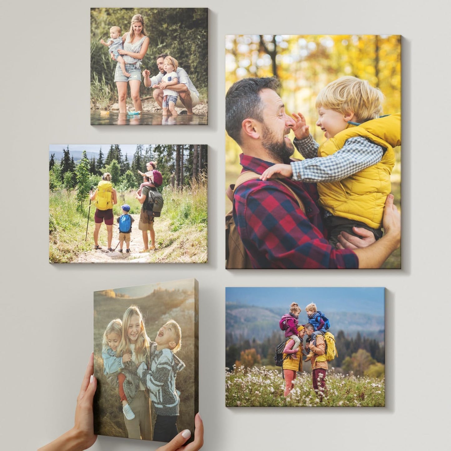 Mixtiles Official - Custom Photo Tiles - Personalized Printed Photos - Magnetic Wall Frames - Adhesive Sticker, No Nails - Various Sizes and Frames - offbeat-set-5-Tile - Canvas Frame
