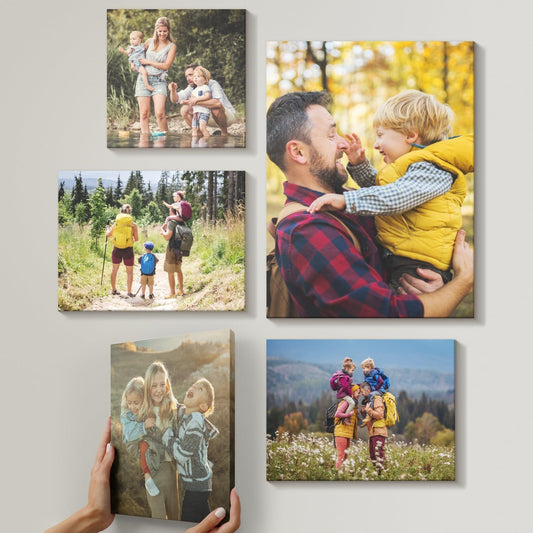 Mixtiles Official - Custom Photo Tiles - Personalized Printed Photos - Magnetic Wall Frames - Adhesive Sticker, No Nails - Various Sizes and Frames - offbeat-set-5-Tile - Canvas Frame